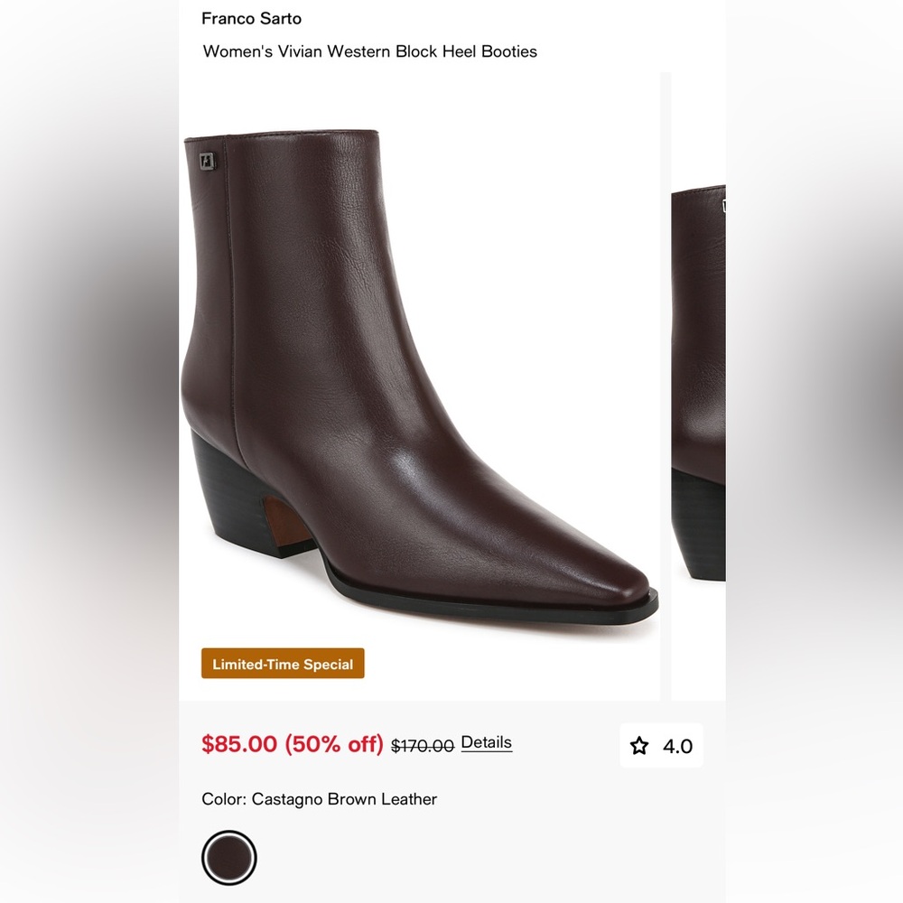 Gently worn Franco Sarto Ankle Boots